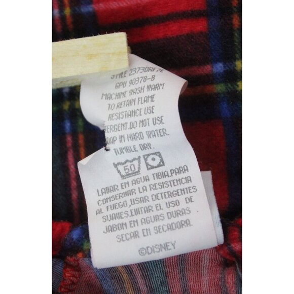 Vtg 90s Disney Plaid Classic Nightgown sz 2T Red Flannel Minnie Daisy Holiday - Picture 8 of 8